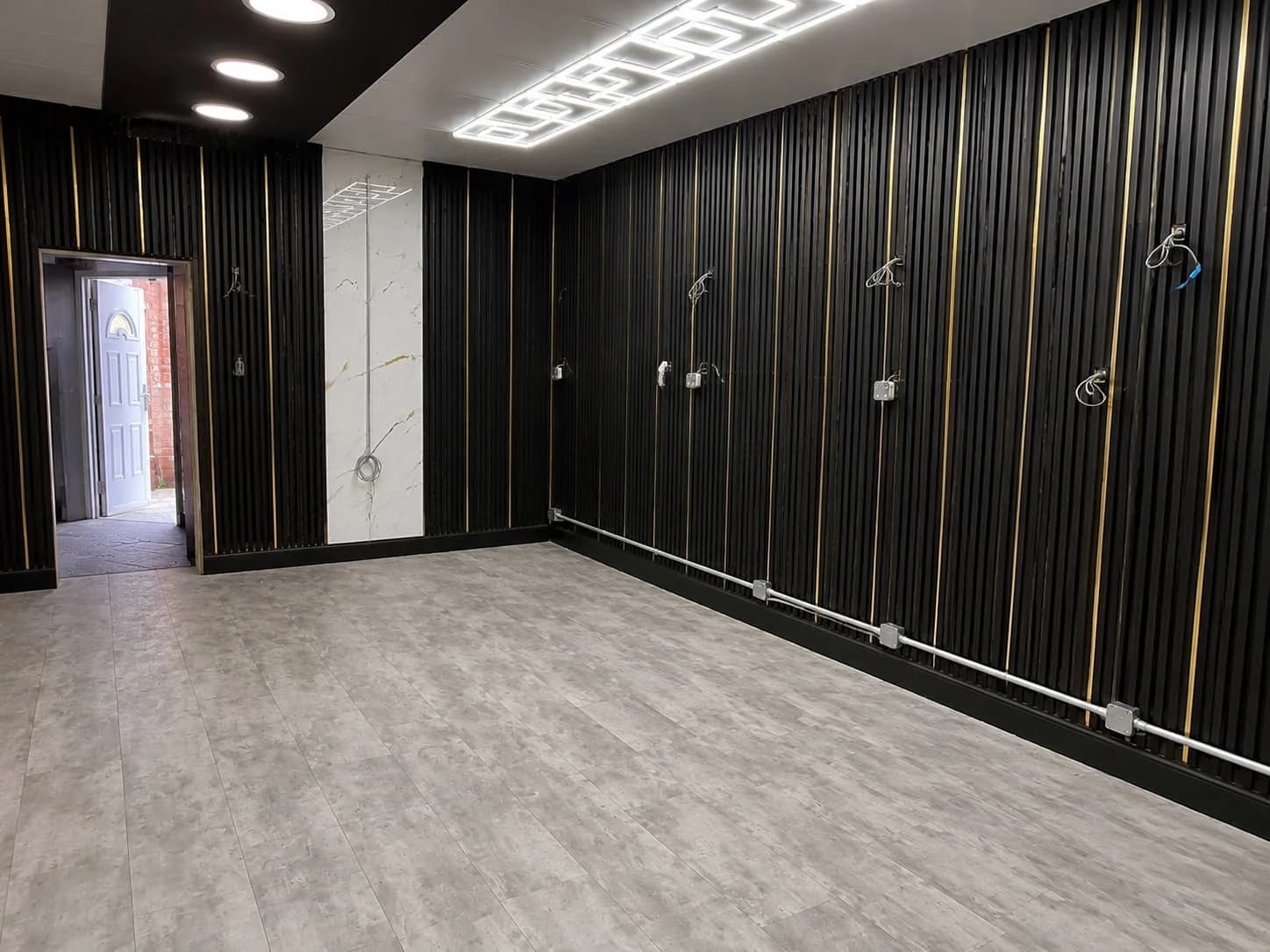 Slat panelling — Barber Shop Fit-Out by Kalhor Contractors
