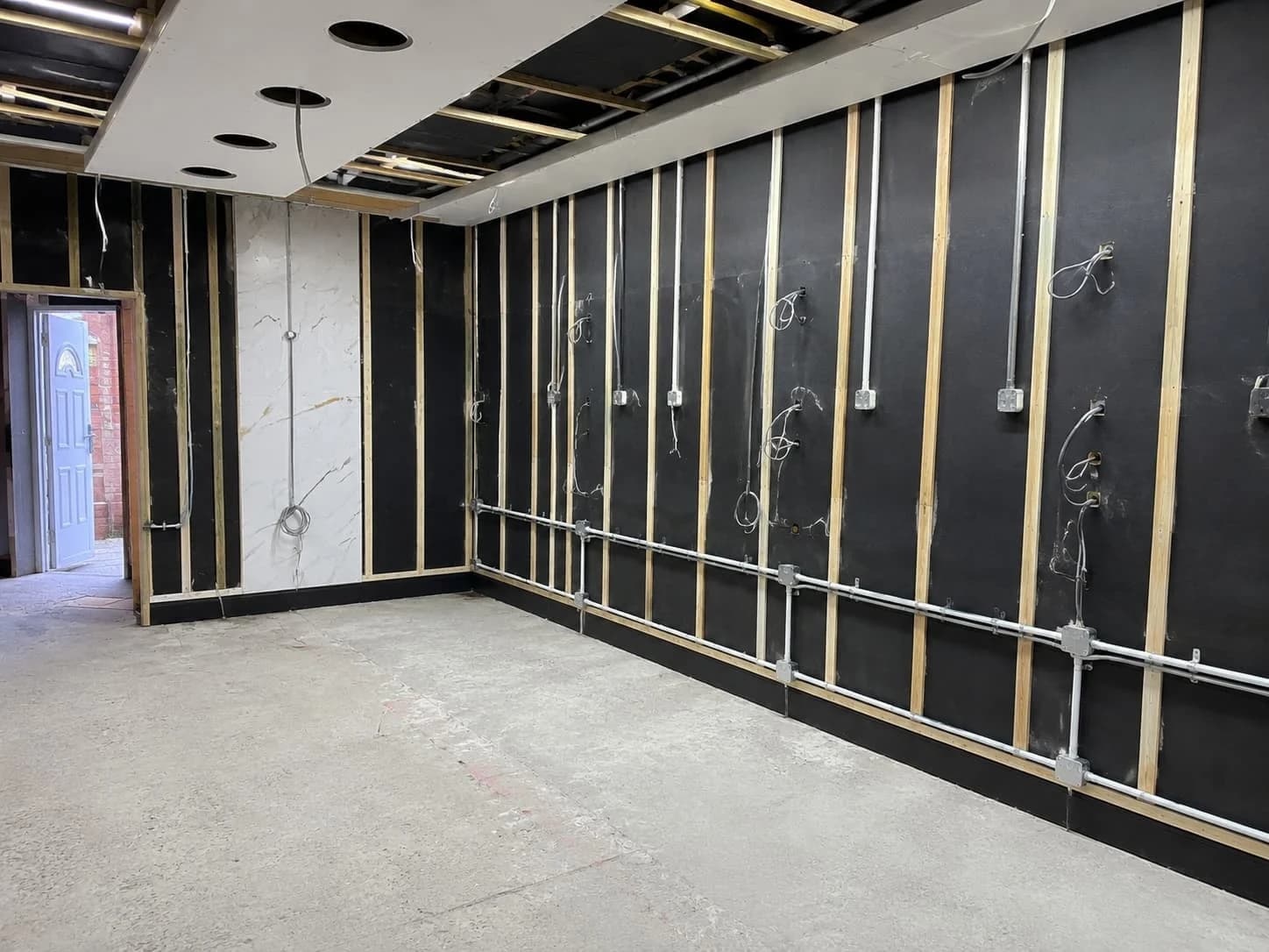 First fix — Barber Shop Fit-Out by Kalhor Contractors