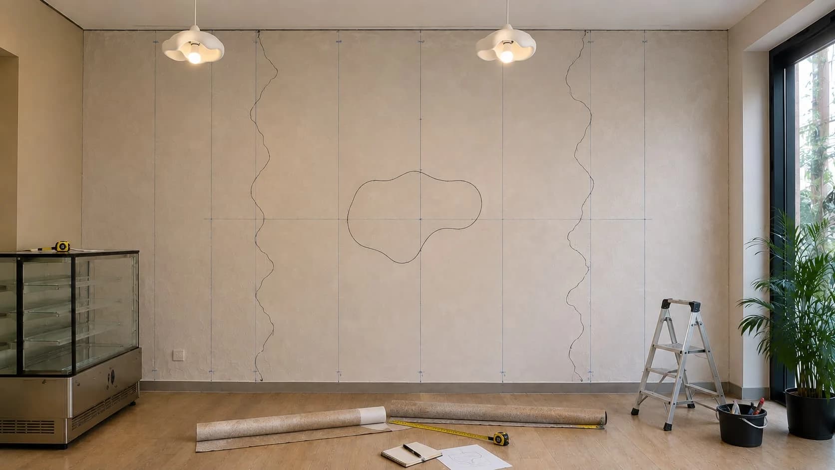 Preparation — Textured Feature Wall & LED Lighting Installation by Kalhor Contractors