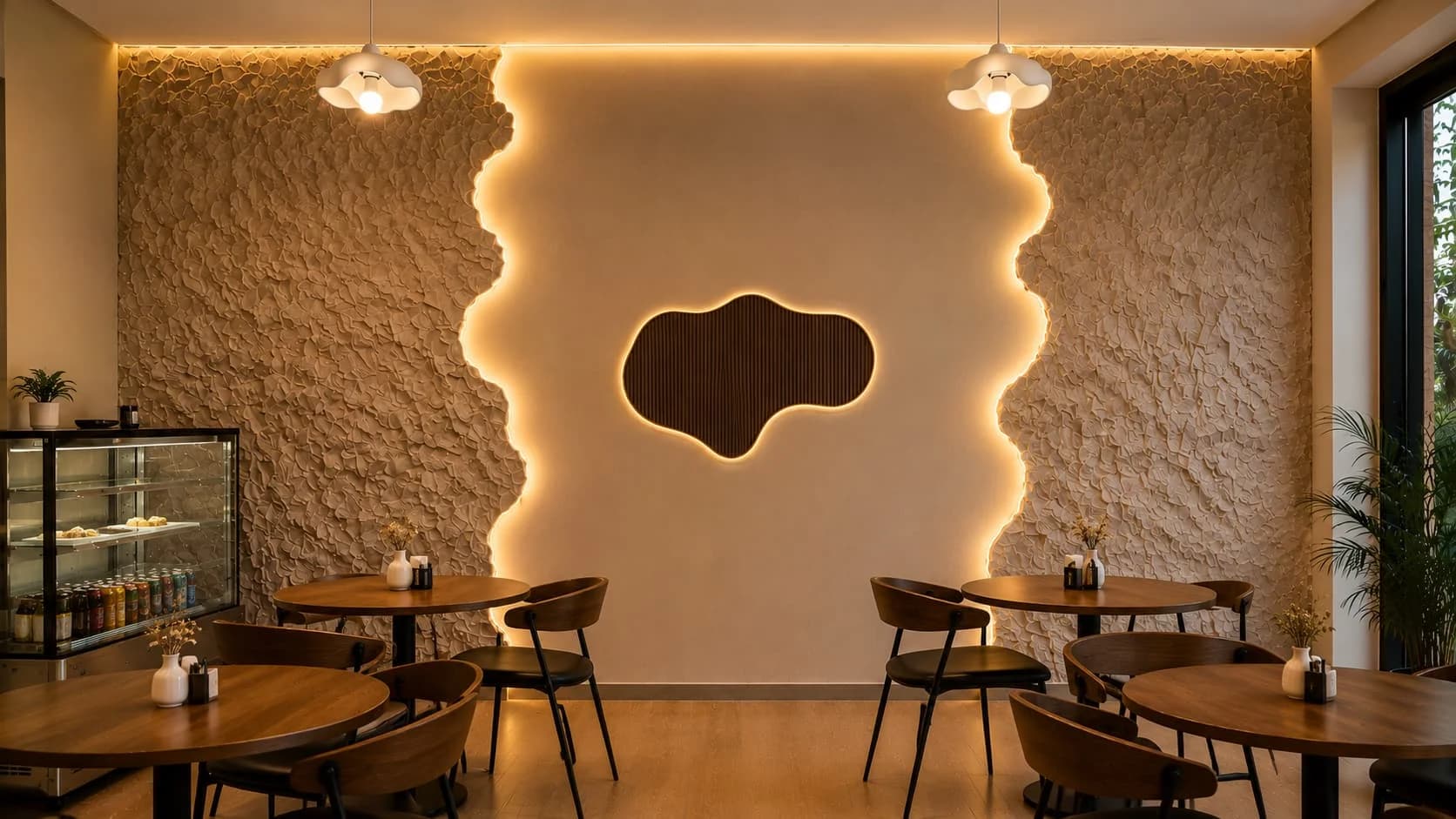 Feature Detail & Final Fit-Out — Textured Feature Wall & LED Lighting Installation by Kalhor Contractors